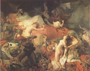 Eugene Delacroix Death of Sardanapalus (mk05) Norge oil painting art